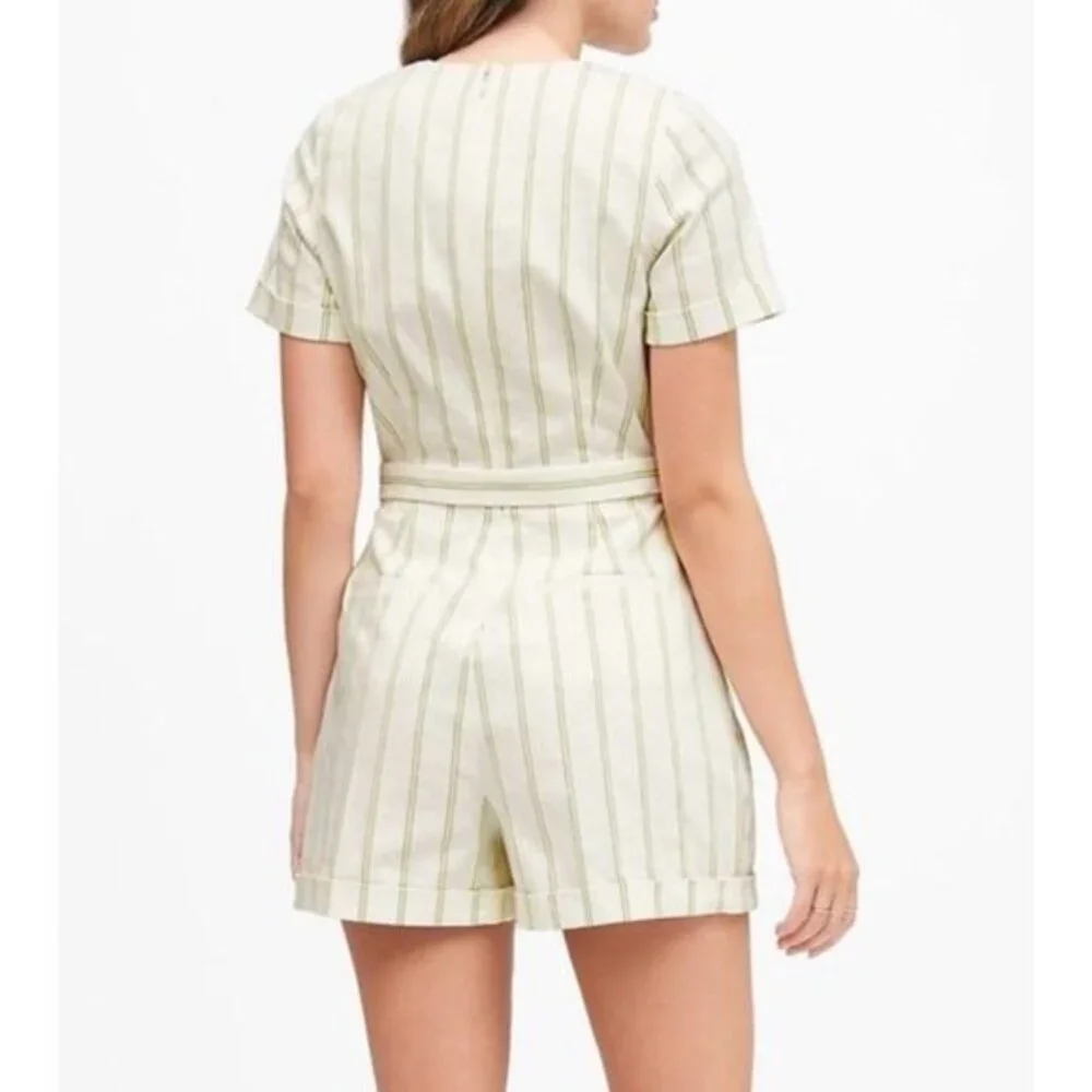 Banana Republic Striped Tie-Waist Romper Shorts (2 Tall)